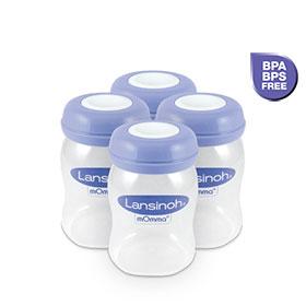 Lansinoh® Μπουκαλάκια αποθήκευσης μητρικού γάλακτος 4x160ml--1 variations