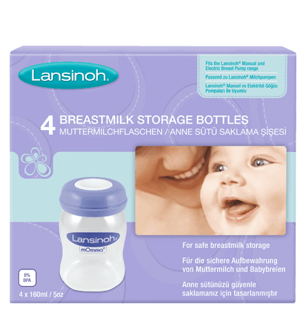 Lansinoh® Μπουκαλάκια αποθήκευσης μητρικού γάλακτος 4x160ml--2 variations