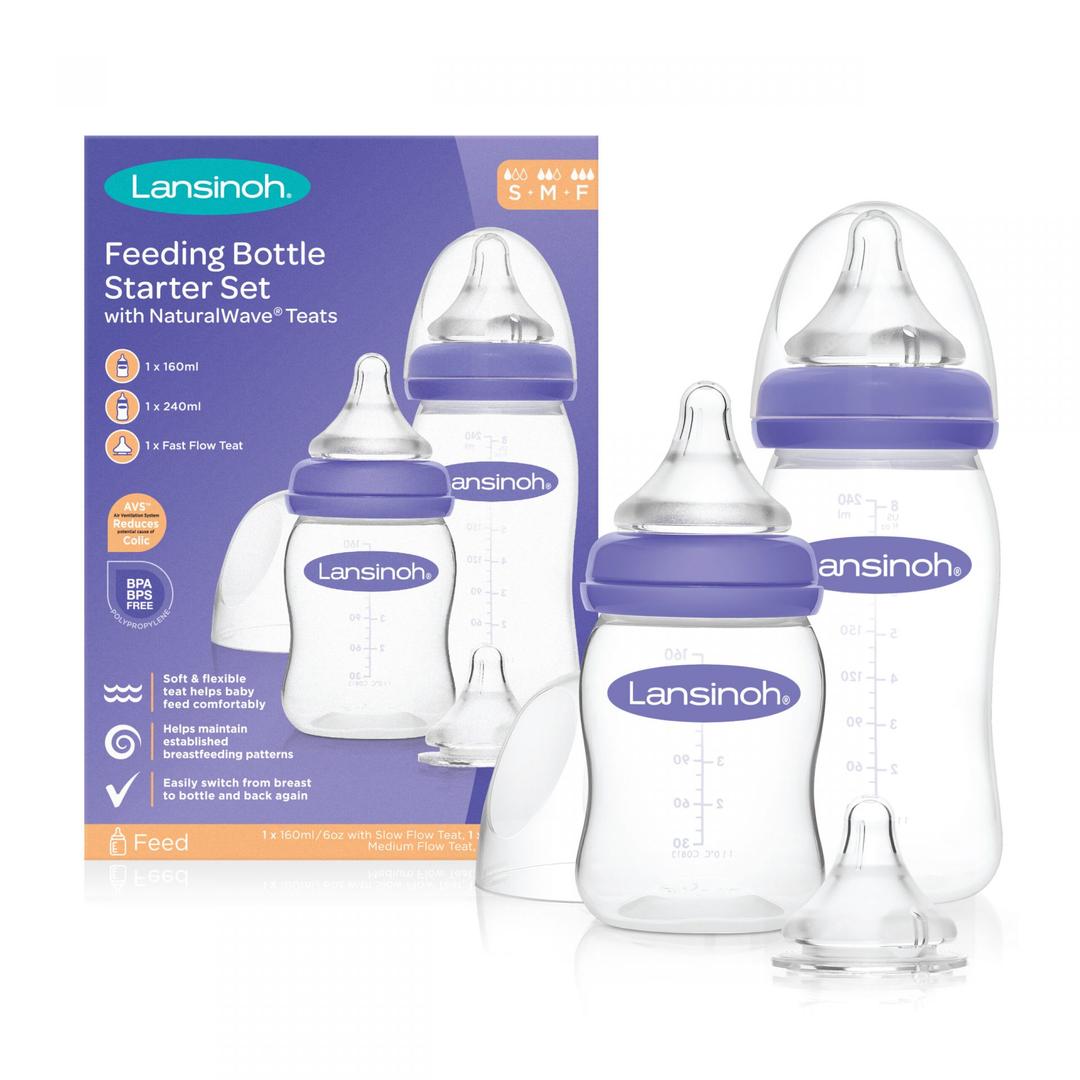 Lansinoh® Σετ πλαστικών μπιμπερό (1x160ml, 1x240ml)--1 variations