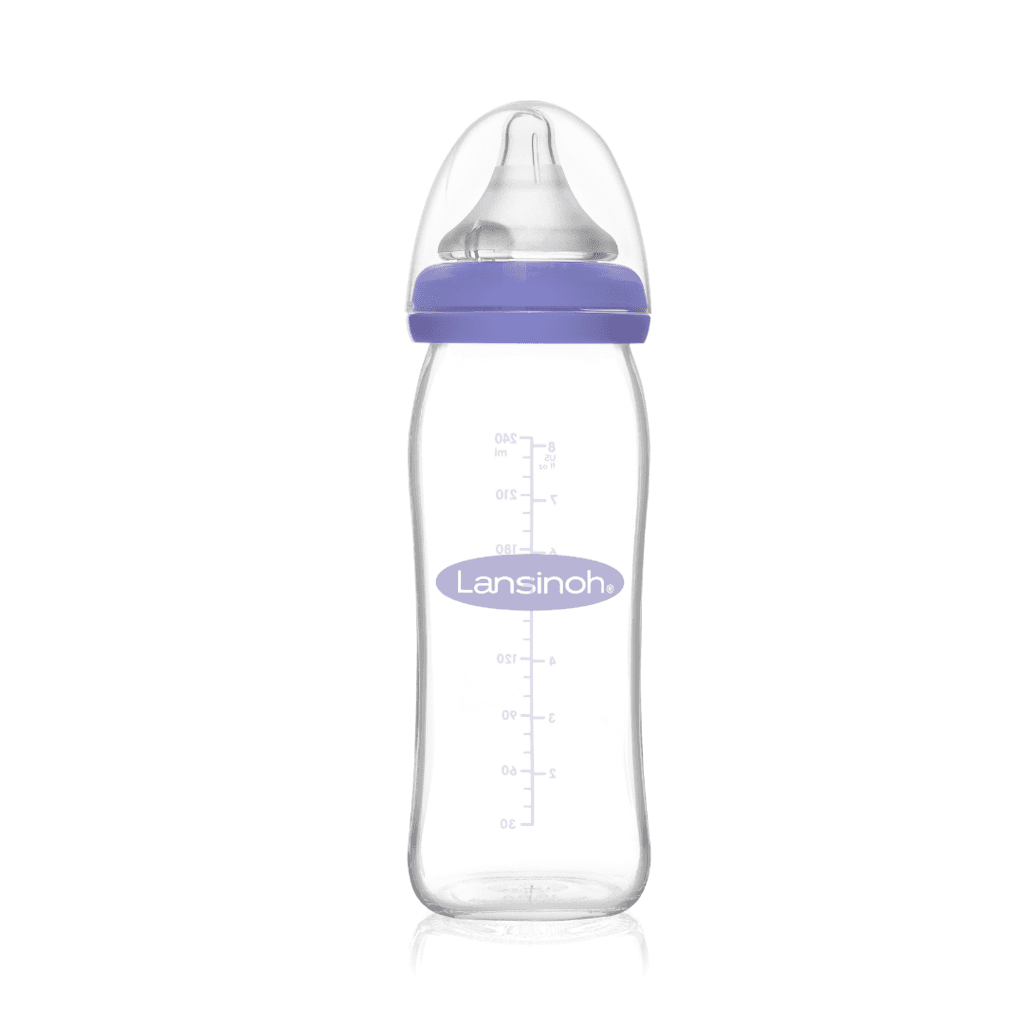 Lansinoh® Γυάλινο Μπιμπερό 240ml με θηλή NaturalWave®--2 variations