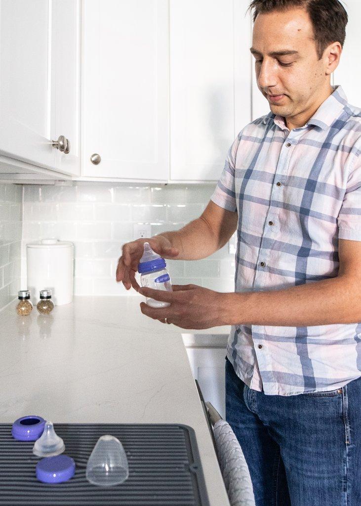 Lansinoh® Γυάλινο Μπιμπερό 160ml με θηλή NaturalWave®--2 variations