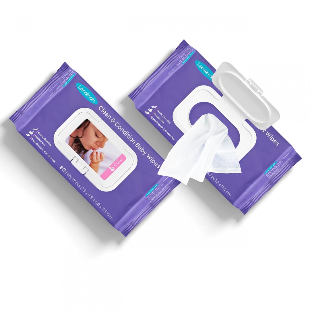 Lansinoh® Μωρομάντηλα Clean And Condition 80 τμχ--2 variations