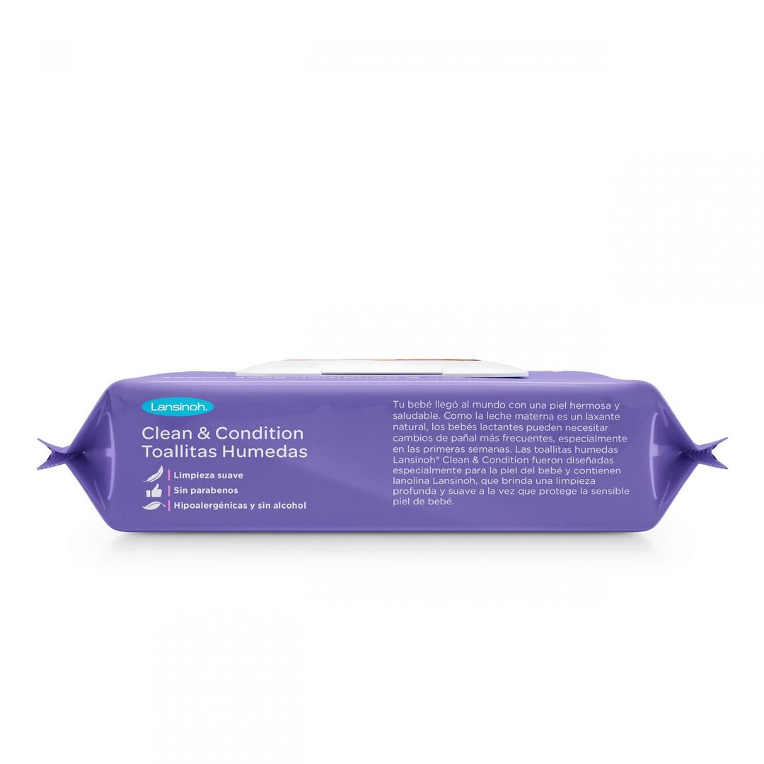 Lansinoh® Μωρομάντηλα Clean And Condition 80 τμχ--3 variations