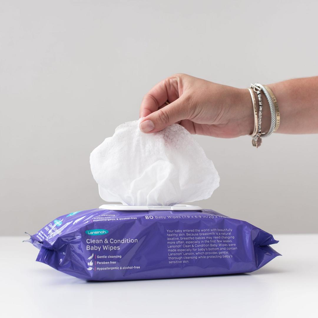 Lansinoh® Μωρομάντηλα Clean And Condition 80 τμχ--4 variations