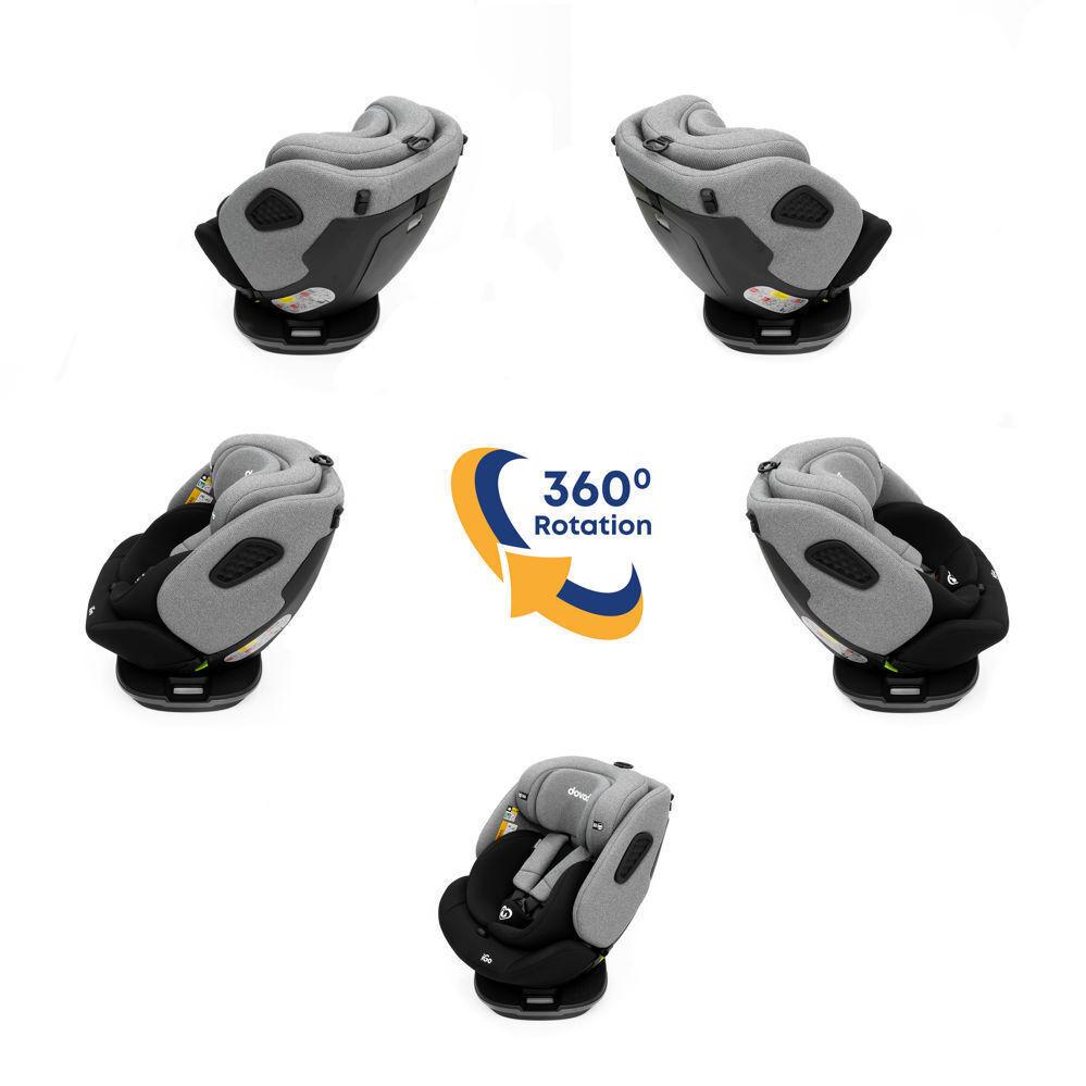 Dovadi® Κάθισμα Αυτοκινήτου iGo i-size 40-150cm Isofix 360° Black&Grey--9 variations
