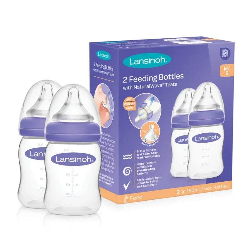 Lansinoh® Feeding Bottles Μπιμπερό Με Θηλή Αργής Ροής 2x160ml--0 variations