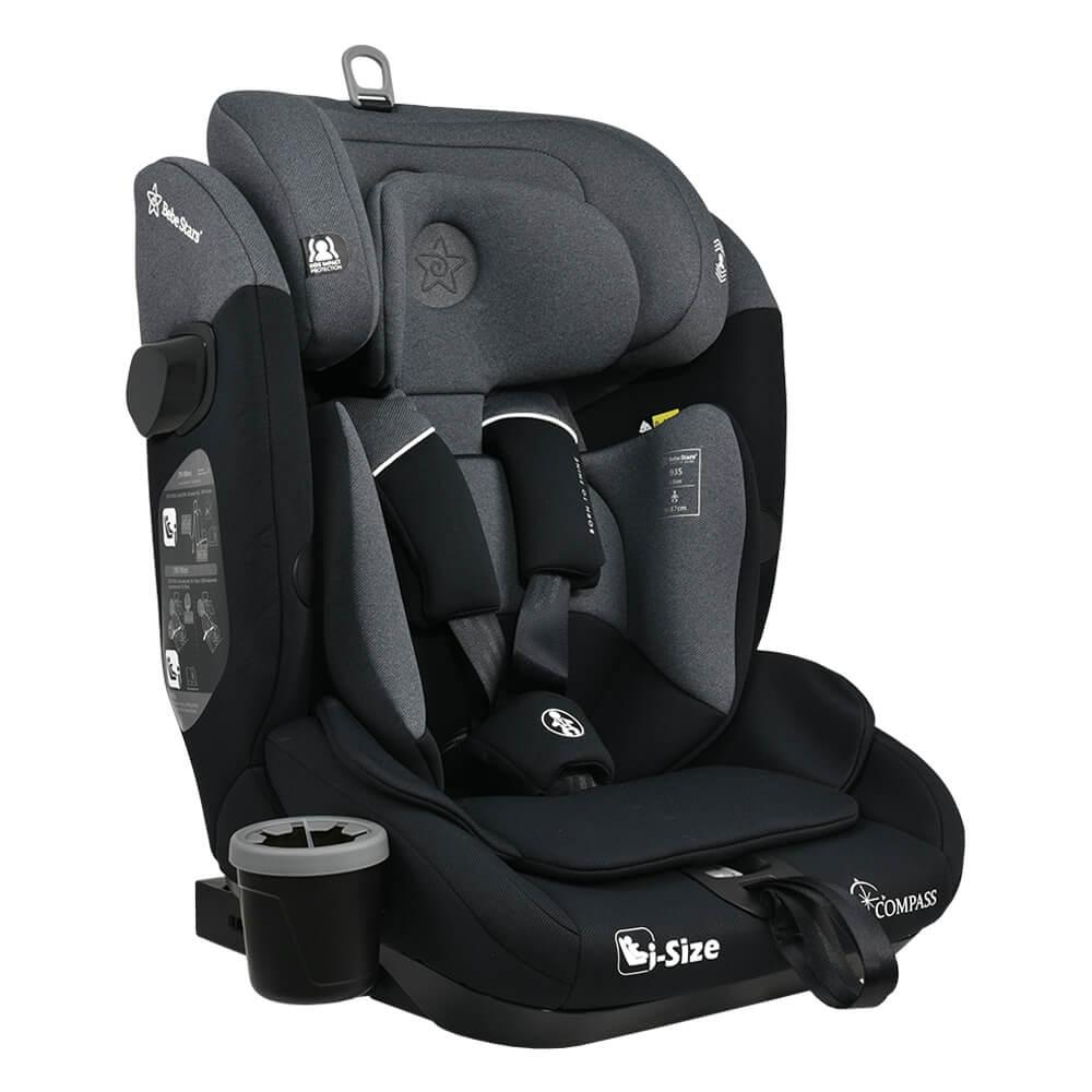 Bebe Stars ΚΑΘΙΣΜΑ ΑΥΤΟΚΙΝΗΤΟΥ COMPASS ISOFIX I-SIZE 76-150cm STEEL GREY