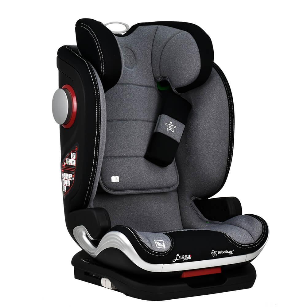 Bebe Stars ΚΑΘΙΣΜΑ ΑΥΤΟΚΙΝΗΤΟΥ LEON PLUS ISOFIX I-SIZE GREY
